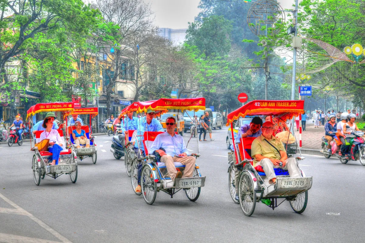 Half-Day Hanoi City Tour | Explore Iconic Landmarks in Just Few Hours Hanoi Old Quarter cyclo ride during half day tour