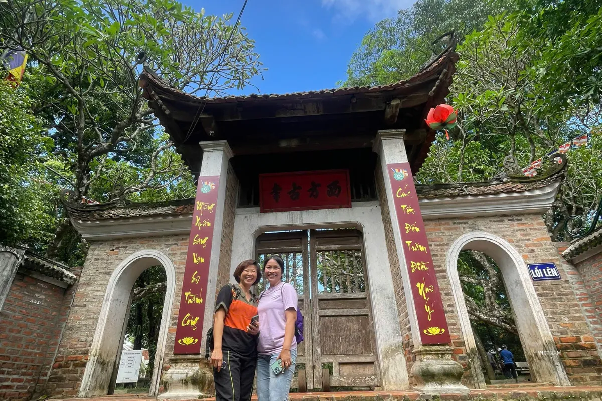 Authentic Hanoi Day Tour | Incense Village & Duong Lam Ancient Village Inner entrance gate of Tay Phuong Pagoda